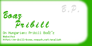boaz pribill business card